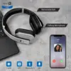 August EP650 Silver Upgrade Wireless Bluetooth 4.2 Headphones/Headset with EQ APP Control with Microphone for TV,Phone,PC 4