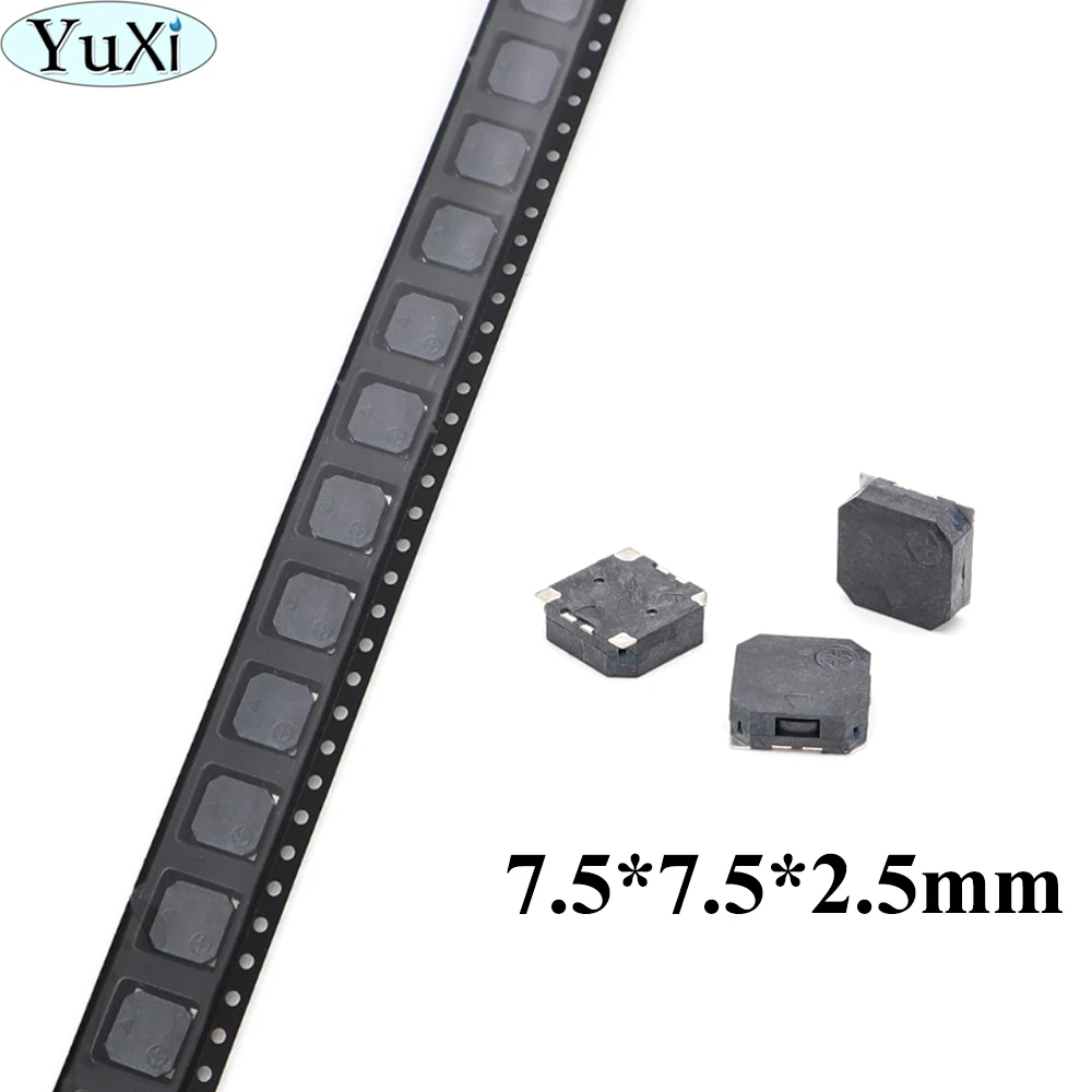 YuXi 10pcs/lot SMD 7525 buzzer acoustic component 7.5*7.5*2.5MM 3.6V SMD  Passive side pronunciation electromagnetic SMD buzzer|Mobile Phone Flex  Cables| - AliExpress
