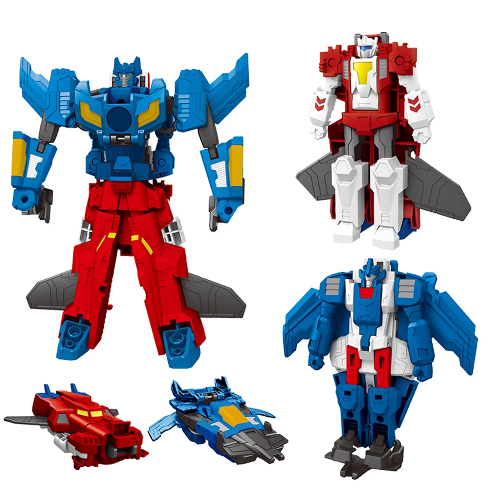 2 PSC/SET Cool Car Robot Transformation and 2 in 1 Warrior Conbination Laser Warplane And Patrol Figther Toy Boy Gift