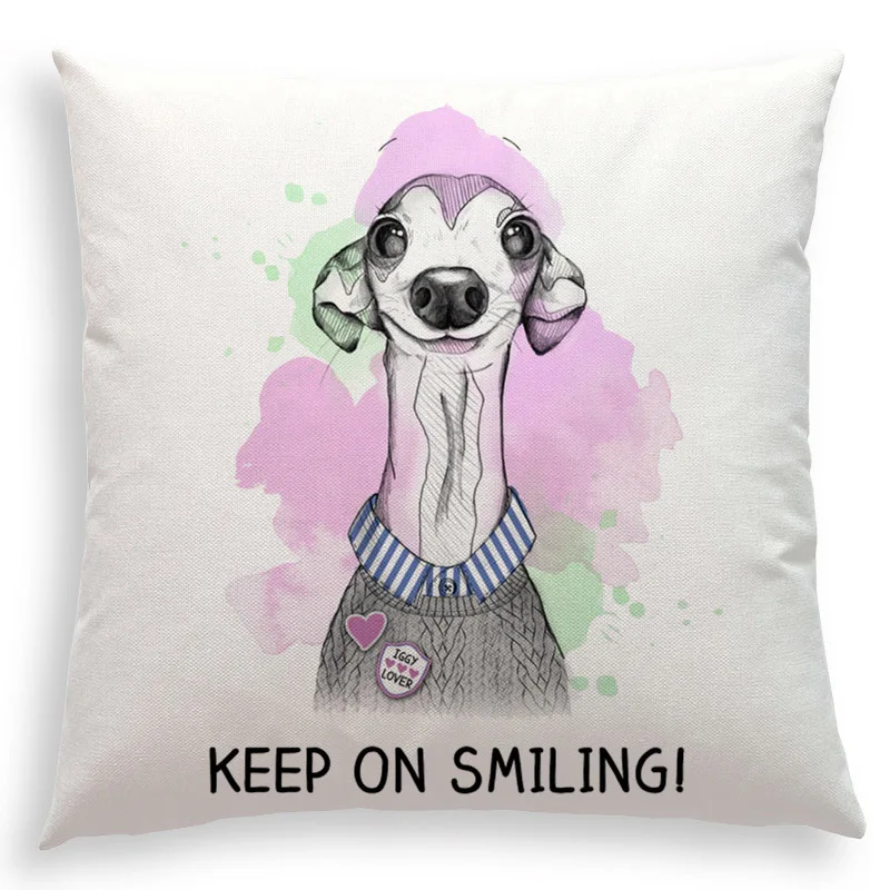 A3 Greyhound-Cushion-I-Love-Dog