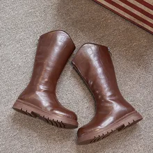 

Girls Winter Plus Cashmere Martin Boots High Boots Artificial Leather Waterproof Toddler Girl Shoes for Women Platform Shoes