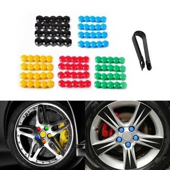 

20 Pcs Car Wheel Nut Caps 17mm Universal Car Styling Silica Gel Wheel Nuts Cover Protective Bolt Caps Hub Screws Car Decoration