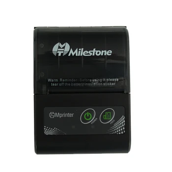 Milestone Thermal Printer Wireless Receipt bill 58MM Mini Bluetooth Printer Portable Machine for Windows Android IOS MHT-P10 voxlink portable pos printer 58mm bluetooth thermal receipt printer for windows andriod mobile phone