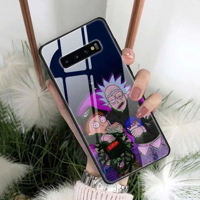 17 Чехол Rick And Morty из закаленного стекла для samsung Galaxy S10 S10e S9 S8 Note9 Note 10 Plus 5G A50 A30 края из ТПУ Fundas Capa - Цвет: 17