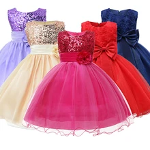 1-14 yrs בני נוער בנות שמלת מסיבת חתונת נסיכת חג המולד Dresse מסיבת ילדה תלבושות ילדים כותנה מסיבת בנות בגדים(China)