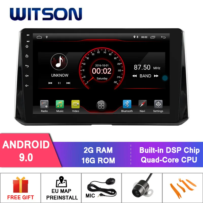 

WITSON 10.2"FULL HD TOUCH SCREEN Android 9.0 Octa-Core Car GPS Multimedia Navigation for TOYOTA Auris 2018 Car Radio