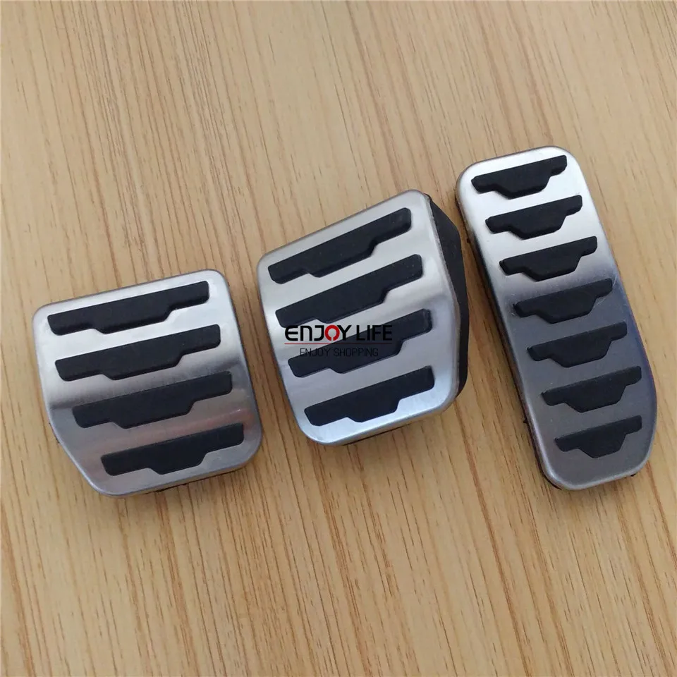 Manual Gas Fuel Brake Clutch Foot Pedal Cover For LR Range Rover Evoque 2011- & Convertible