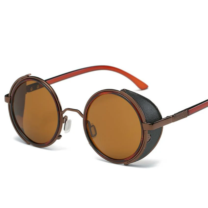 

2020 Vintage Round Metal Frame Black Punk Steampunk Black Sunglasses Women Men Sun Glasses UV400 Eyewear Goggles Oculos de sol