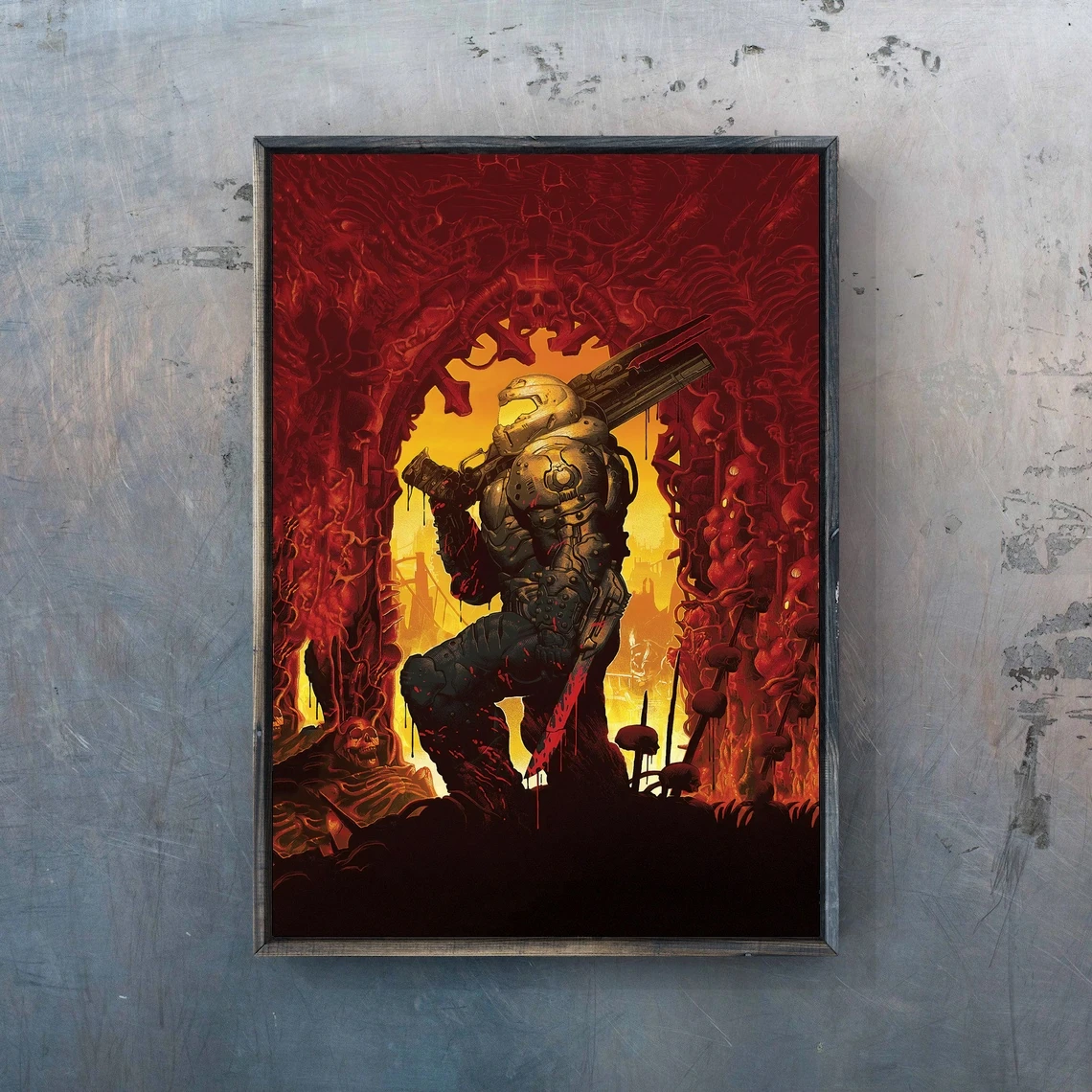 DOOM FPS Video Game Poster PC,PS4,Exclusive Role playing Game Canvas Custom  Poster Alternative Artwork Gift|Painting & Calligraphy| - AliExpress
