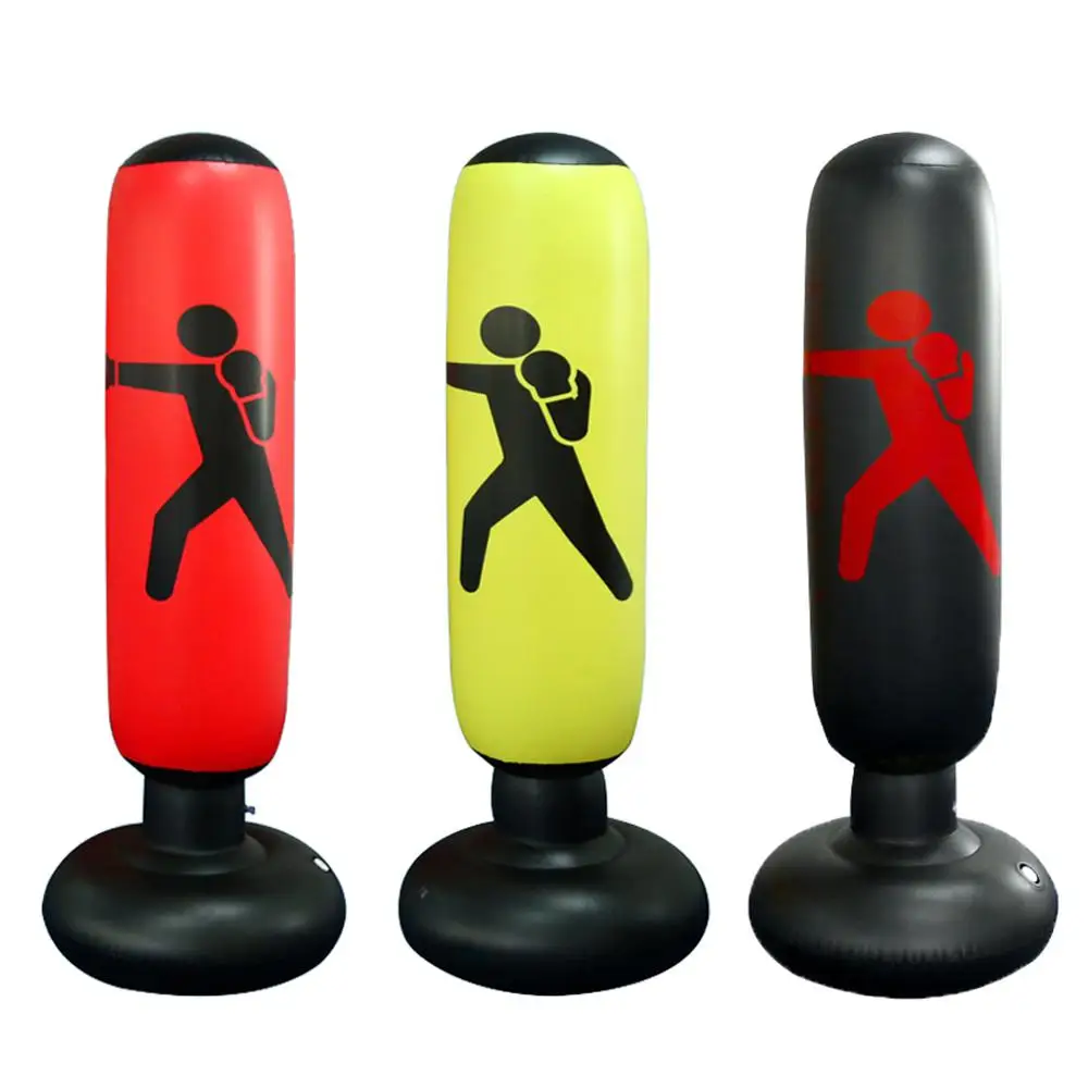 

Easy to Move Vertical Inflatable Boxing Bag PVC Thickening Boxing Pillar Tumbler Fight Column Punching Bag Fitness Tool