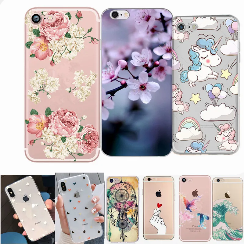 Чехол для Телефона iPhone 6 s кактус Любовь Сердце Чехлы 7 8 8Plus X XS SE 2020 S Мягкий чехол