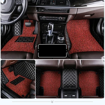 

Custom leather car floor mats for HUMMER H2 H3 car styling auto accessories car Stickers carpet Custom foot mats 3D Car carpet