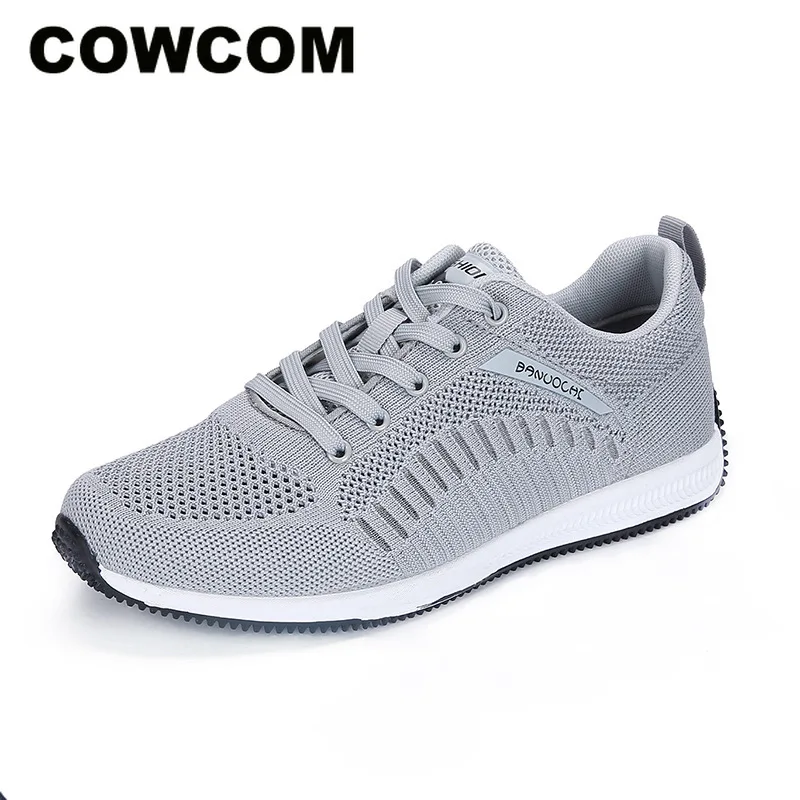 Mesh Shoes Mouth Sports Breathable Mens Fashion Summer Outdoor COWCOM Shallow Lace Wear-Resistant