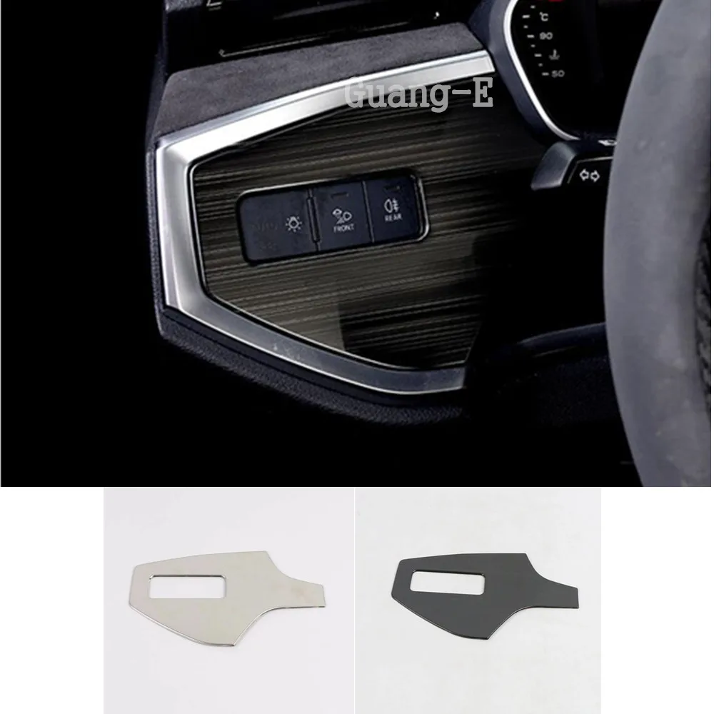

Car stick cover front head fog light switch trim frame lamp panel Antiskid control button 1pcs For AUDI Q3 （F3）2018 2019 2020