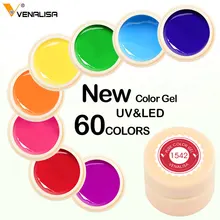Гель лак для дизайна ногтей VENALISA 90 цветов 5 мл|nail gel color|led nail gelcolor