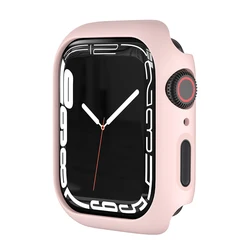 Durable Matte Hard PC Protective Cover for Apple Watch - Sleek Frame Bumper (Pink)