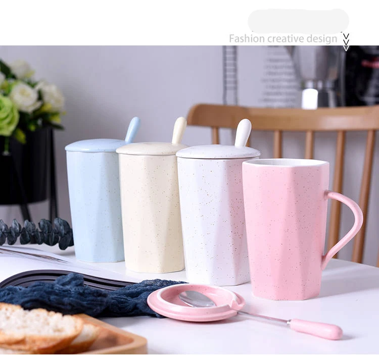 Керамическая кружка, Геометрическая чашка в скандинавском стиле, Женская Студенческая Корейская версия, милая чашка для питья, кофейная чашка, домашняя кружка, кофейные кружки
