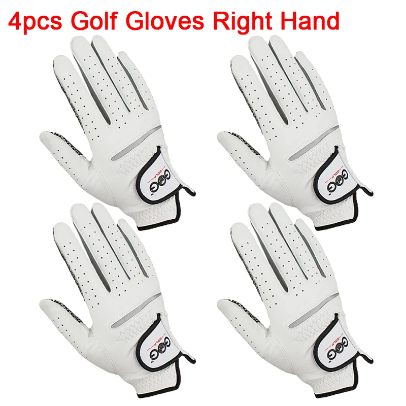 4 шт. перчатки для гольфа из натуральной овечьей кожи, спортивные перчатки для гольфа, мужские перчатки, мягкие дышащие Нескользящие Дизайнерские мужские перчатки
