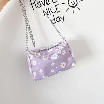 

Summer super fire portable small bag 2020 new canvas wild messenger bag female bag net red chain shoulder bag