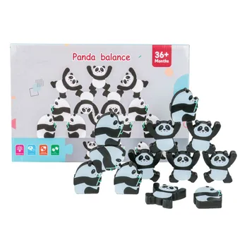 

Wooden Blocks Creative Folding High Balance challenge Baby Toys Panda Balance Game Blocks Kids Educational Toys For Children