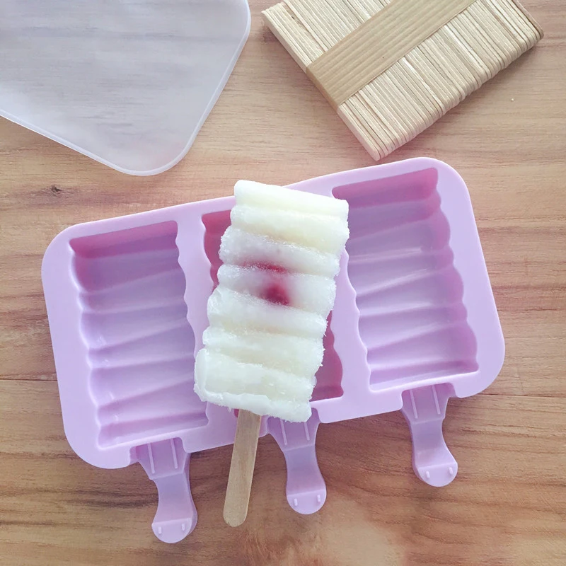 1 шт. формы для мороженого, силиконовые многоразовые формы для мороженого, формы для мороженого с 50 Деревянными Палочками, инструменты для приготовления мороженого на лето