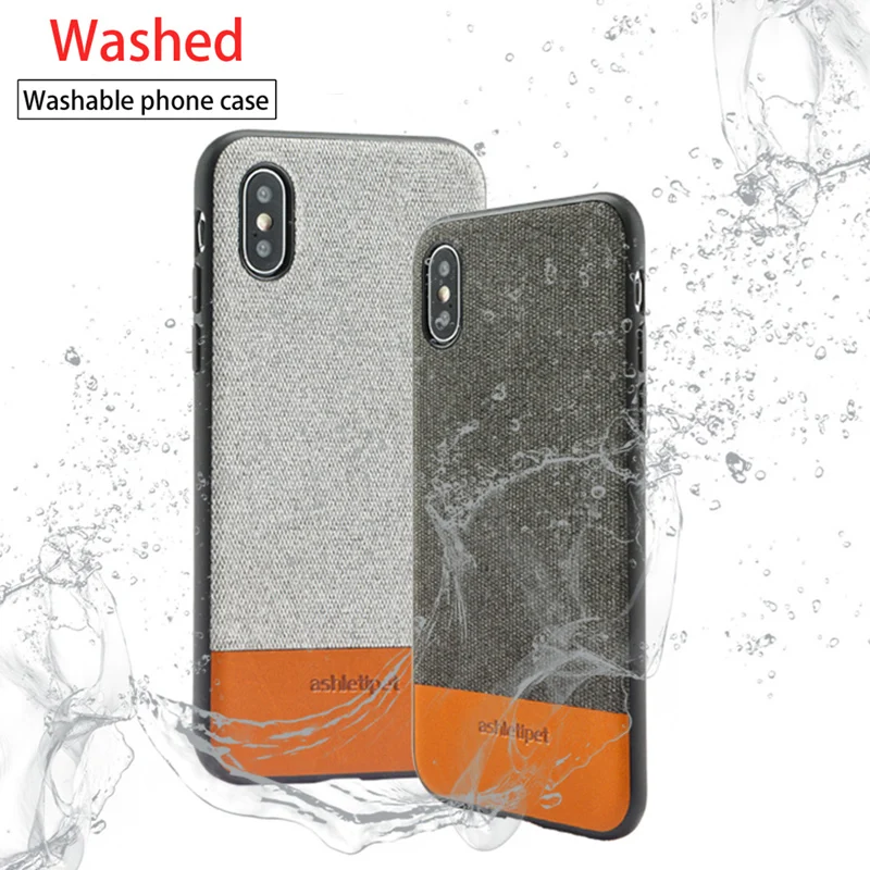 Холщовый чехол для телефона для iphone X XS MAX XR 6 7 7 plus 8 8plus 6s 5 5S se Магнитный 360 Защитный противоударный чехол задняя крышка