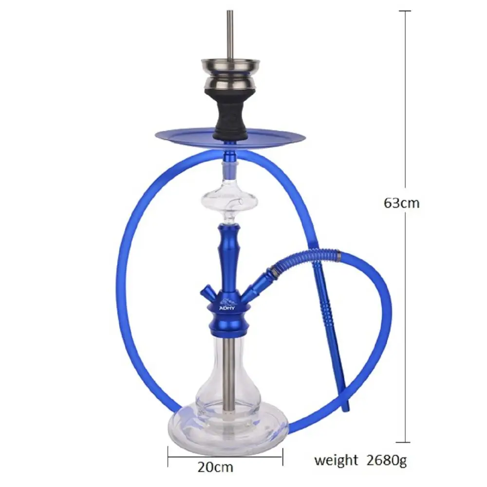 Кальян набор большой размер Chicha алюминиевый сплав кальян molasse Ловец шланг narguile аксессуары Hotselling4 подключения адаптер - Цвет: Dark blue