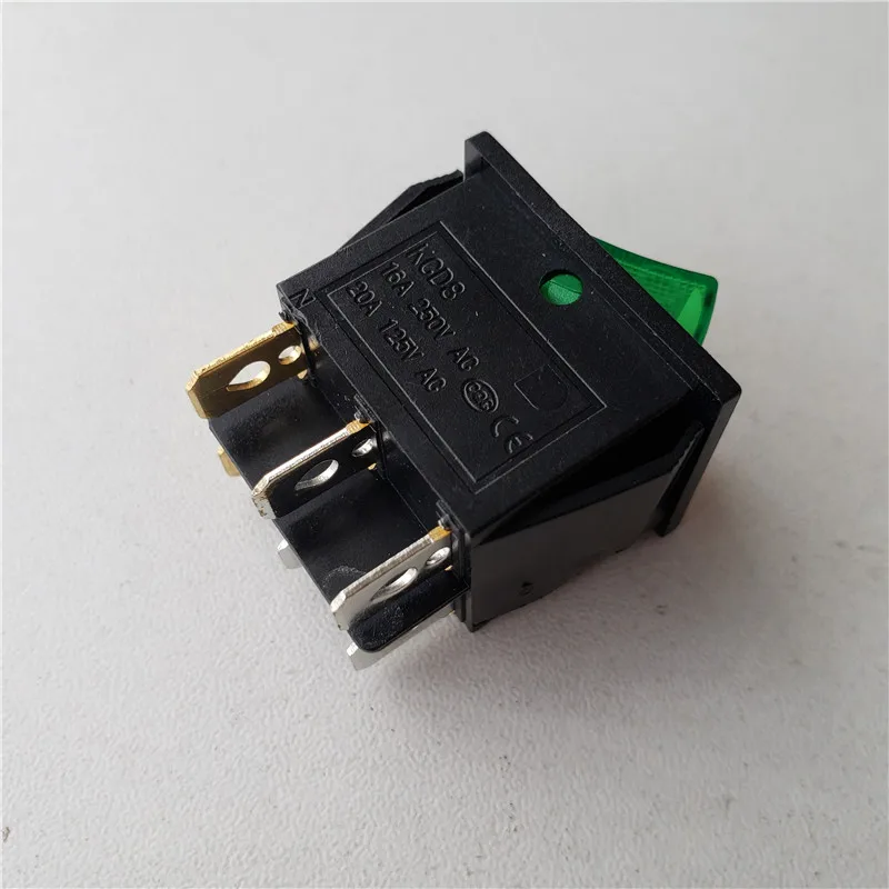 10 шт. кулисный переключатель двойной 6pin 2 шестерни самоблокирующийся 250 В 16A KCD6 KCD8 ВКЛ-ВЫКЛ для питания