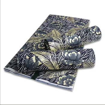 

New African golden Wax Fabric cotton material High Quality Print Ankara Wax For Sewing 6yards Women dress Fabric