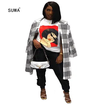 

Women Plaid Long Oversize Jacket Coat Fall Winter Turn-down Collar Asymmetric Loose Trendy Checked Outwear lady Street hipster