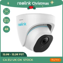 Reolink PoE Camera 4K RLC-822A Human/Car Detection 3x Optical Zoom Audio Recording IP66 8MP Smart Home Outdoor IP Camera