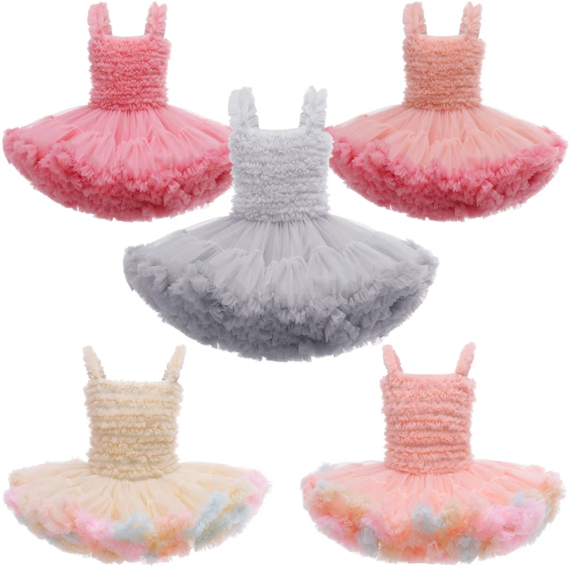 Baby Girl Dresses For Christmas Birthday Party Gift Little Princess Costume Summer Mesh Tutu Dress 1 2 3 4 5 6 Years Kid Clothes | Детская