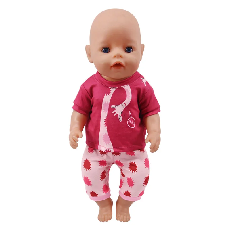 Barbie Doll Clothes Doll Clothes Accessories Doll Clothes Doll Accessories 2 Pcs/Set Cute Pajamas For 18 Inch Girl Doll & 43 cm New Born Baby Doll Our Generation
