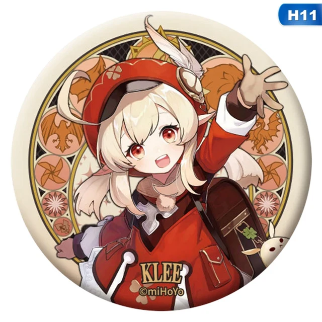 Free Shipping 58mm Online Game Genshin Impact Brooch Pin Cosplay Badge Accessories For Clothes Backpack Decoration gift H11