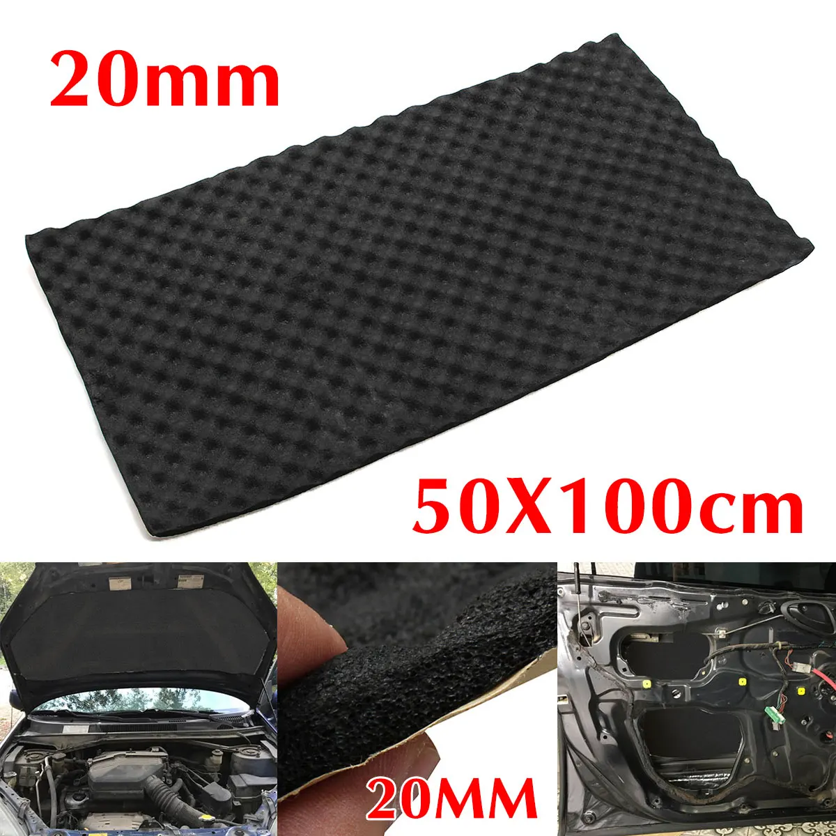 50*100cm 20mm Car Sound Hot Deadener Mat Noise Proof Insulation