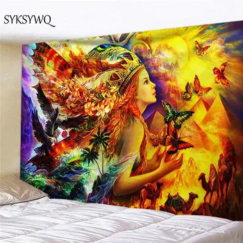 

Fairy tapestry psychedelic butterfly carpet wall hanging cloth trippy tapestry art wall cloth boho interior