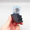 1PCS MY3 HH53P MY3NJ Micro Small electromagnetic intermediate relay 11pin 3NO 3NC LED Lamp 5A AC 110V 220V with socket 12V 24V ► Photo 2/6