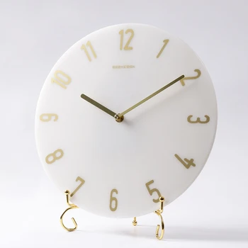 

NORDIC MODERN TABLE CLOCK MARBLE SILENT LUXURY DESK CLOCK CREATIVE BEDROOM DESKTOP CLOCK OROLOGIO DA TAVOLO HOME DECOR AC50TC