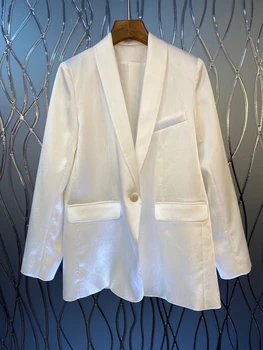 

2020 Early Autumn New Women's Solid Color Decorative Symmetrical Pocket All-match Long Sleeve Suit Jacket 718