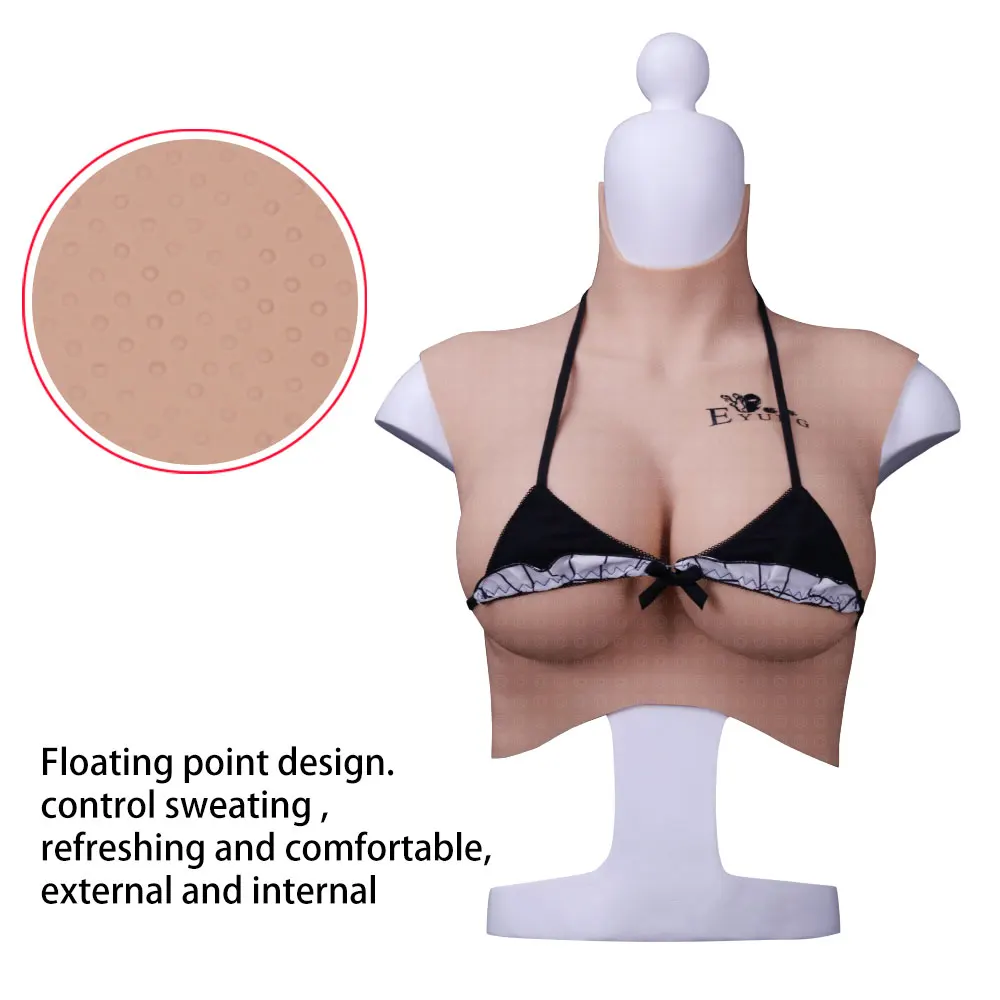 Eyung High End S Size No Oil Silicone Breast Forms Realistic Shemale Crossdresser Fake Boobs Tits Enhancer C D E Cup Chest