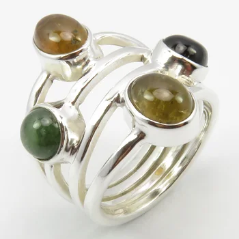 

Oval, Round Cab Tourmaline Ring # 6.75 Solid Wholesale Gift