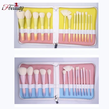 

14Pcs/Set Pro Gradient Handle Makeup Brushes Soft Synthetic Hair Foundation Power Brush Set Make Up Tools Cosmetic Brush