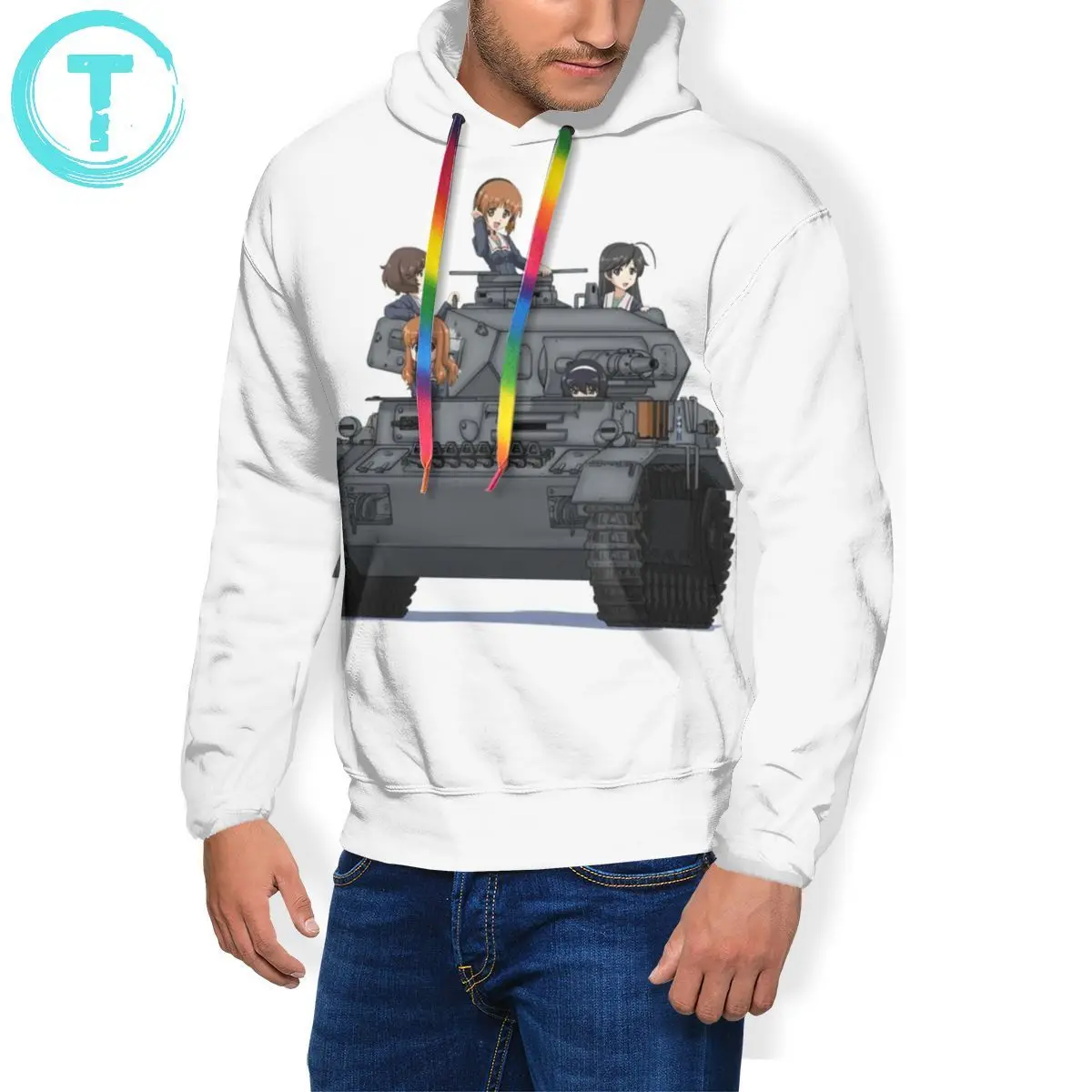 Толстовка с капюшоном для девочек и девушек толстовка надписью Und Panzer длинный