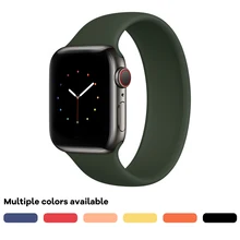 Aliexpress - Compatible With Apple Watch 38 mm 40 mm 42 mm 44 mm Sports Elastic Silicone Replacement Wrist Strap Suitable For IWatch Series