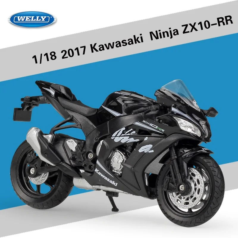 Модель автомобиля Welly 1:18 2017 Kawasaki Ninja ZX10-RR | Игрушки и хобби
