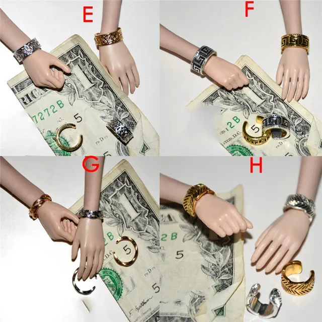 1/6 Scale Female Accessories Golden Bracelet Silver Bracer Wristband Anklet For 12-inch Figure Dolls Model Foot Ring In Stock 2