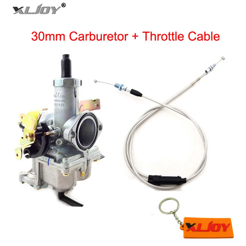 XLJOY 30mm Carb PZ30 Acceleration Pump Carburetor Gas Throttle Cable