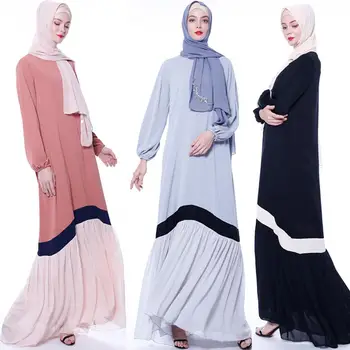 

Fashion Elegant Women Muslim Dress Kaftan Abaya Robe Islamic Clothing Fashion Dress Long Sleeve Vintage Long Dresses Women Robes