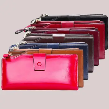 

Women Wallet Slim Wallet Solid Color Leather Wallet Zipper Coin Purse Card Holder Handbags Portemonnee Vrouwen #2S11