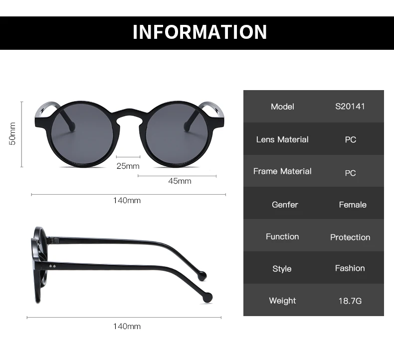 big sunglasses Retro Round Sunglasses Women Brand Designer Vintage Small Frame Sun Glasses Ladies Fashionable Korean Style Eyewear black cat eye sunglasses